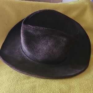 Cowboy Suede Hat with Top Stitching